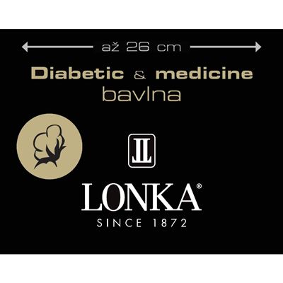 Ponožky veľmi rozťažné DIACOTTONIX pre diabetikov SVETLO ŠEDÉ Lonka 126866 3