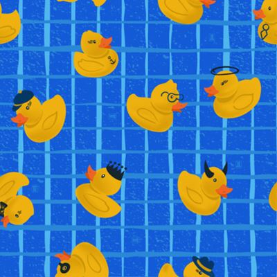 Košeľa nočná s krátkym rukávom SEEKING modré KAČIČKY