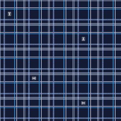 Košeľa nočná s krátkym rukávom SEEKING tmavo modré KOCKY